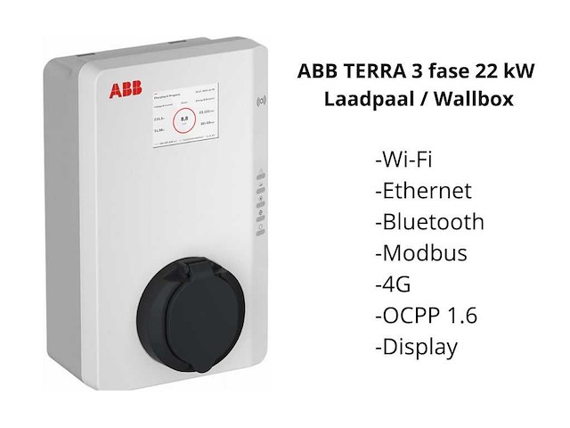 Abb - terra ac wall wallbox / laadpaal (2x) - afbeelding 3 van  10