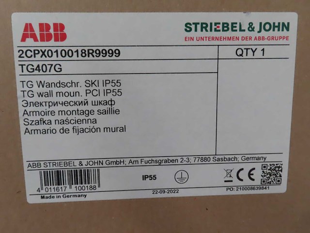 Abb - twinline tg407g - wand installatiekast - afbeelding 3 van  3