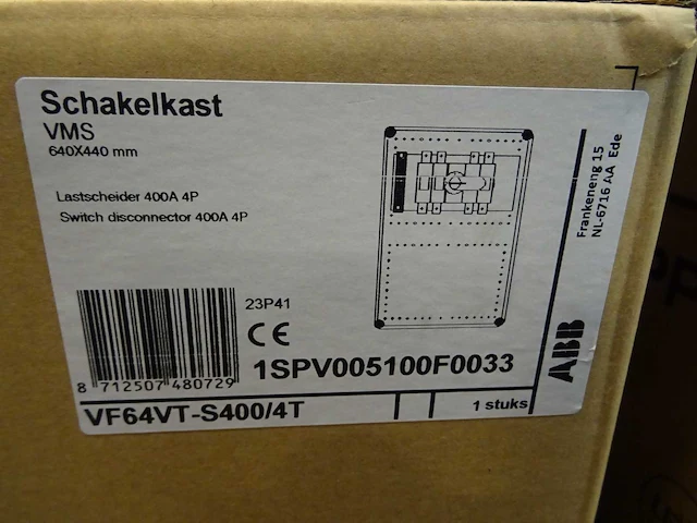 Abb - vf64vt-s400/4t - 1spv005100f0033 - schakelkast - afbeelding 1 van  2