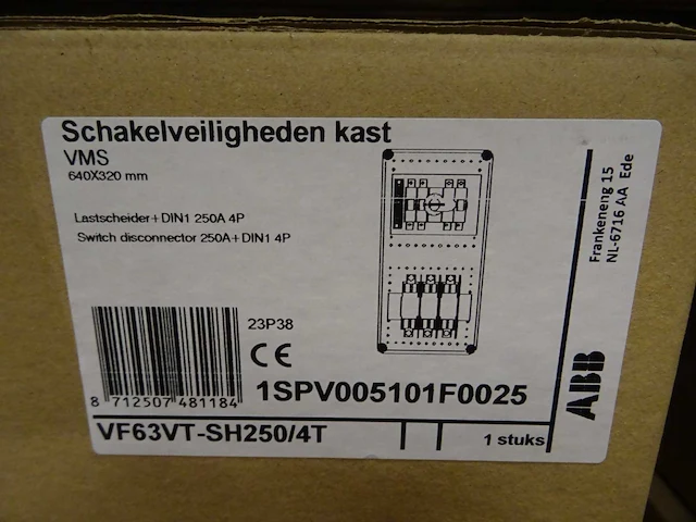 Abb - vms vf63vt-sh250/4t - schakelveilighedenkast - afbeelding 2 van  3