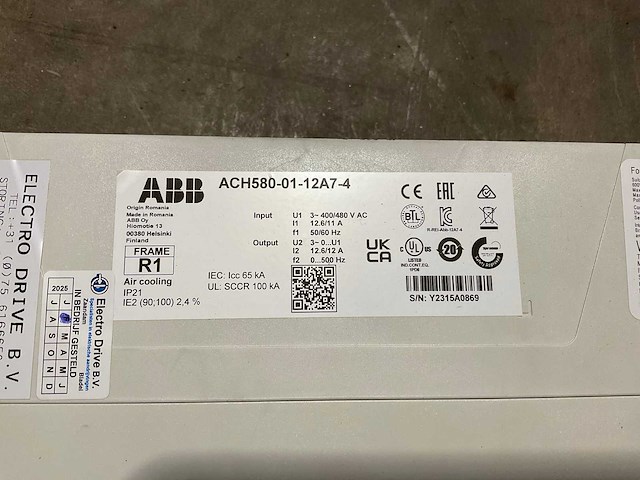 Abb ach580-01-12a7-4 frequentieregelaar, 12a - afbeelding 2 van  2