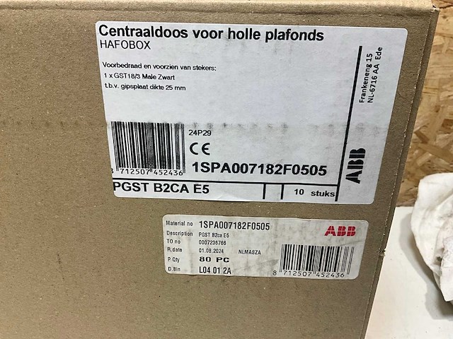 Abb centraaldoos voor holle plafonds (9x) - afbeelding 3 van  4