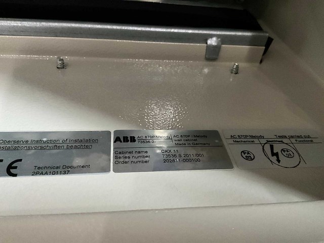Abb ckx 11 industriële schakelkast / besturingskast - afbeelding 7 van  7