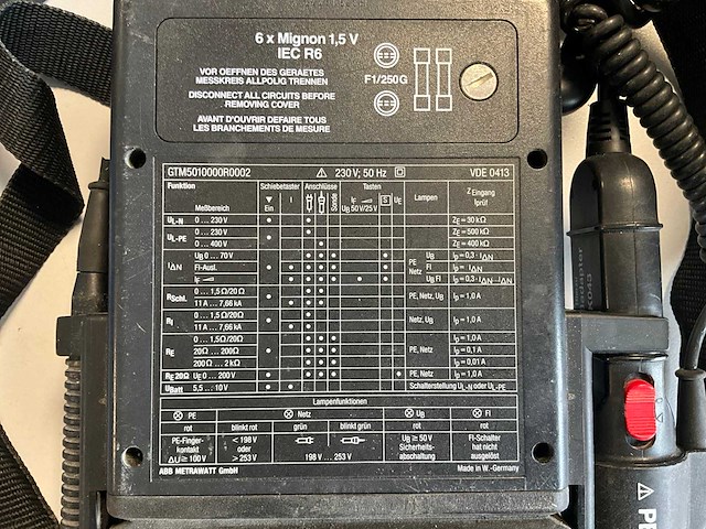 Abb metrawatt m5010 installatie tester - afbeelding 4 van  5