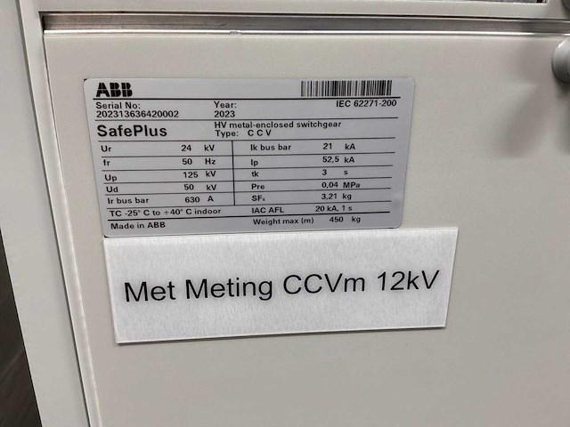 Abb safeplus ccmv <24kv ccmv (10kv vt) - afbeelding 9 van  17