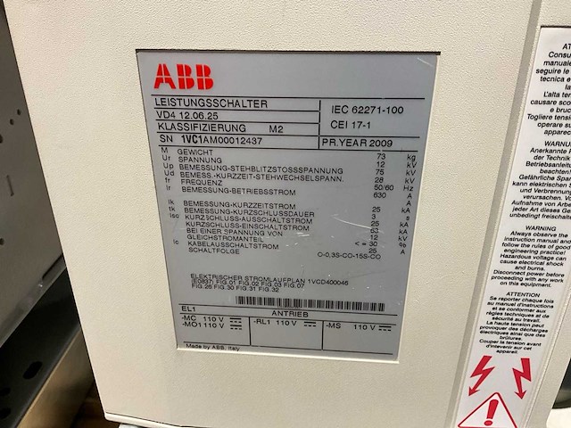 Abb vd4 12.06.25 vermogensschakelaar “12 kv” - afbeelding 2 van  2