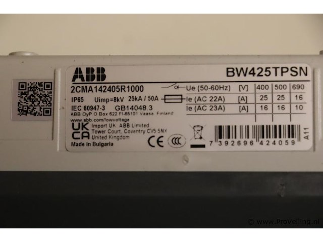 Abb werkschakelaar type bw425tpsn - afbeelding 4 van  4