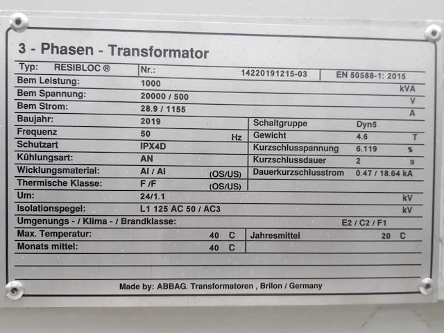 Abbag resibloc transformator - afbeelding 6 van  6