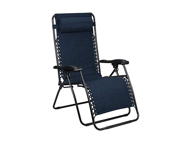 Abbey camp stoel blauw verstelbaar 7 standen max. 125 kg - afbeelding 1 van  6