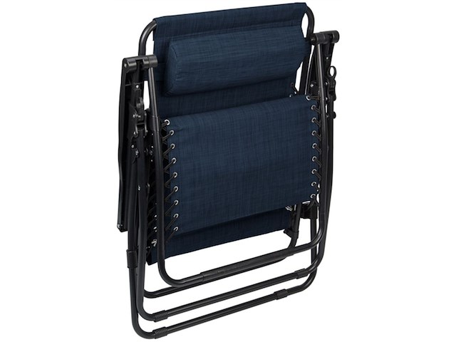 Abbey camp stoel blauw verstelbaar 7 standen max. 125 kg - afbeelding 2 van  6