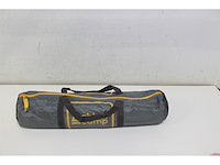 Abbey camp windscherm met raam polyester 5 meter grijs - afbeelding 2 van  2