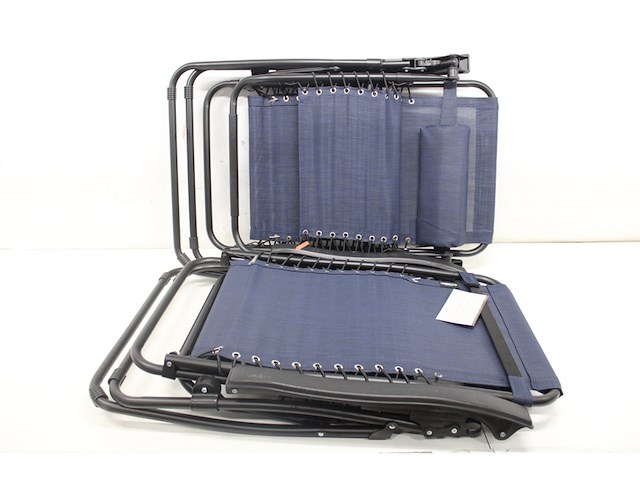 Abbey campingstoel chaise longue iv set van 2 marine - afbeelding 4 van  5