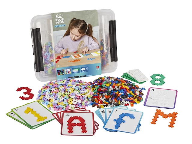 Abc & 123 ontdekkingskist educatief bouwspel 2000 stukjes - afbeelding 1 van  4