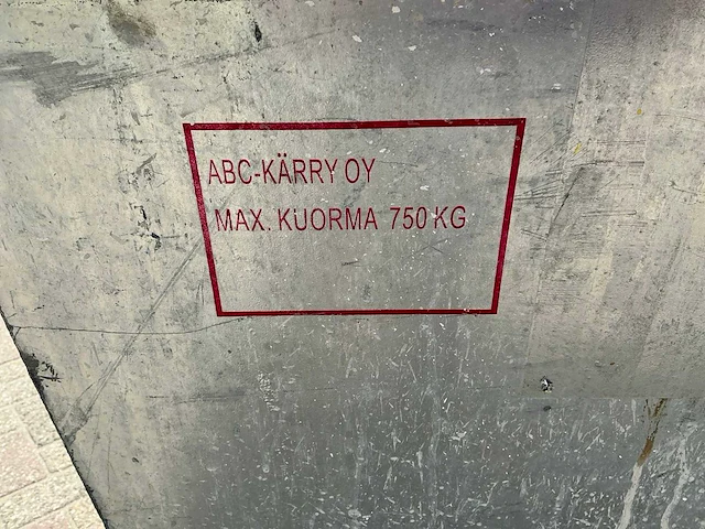 Abc kärry-oy 750 kg transportwagen - afbeelding 4 van  9