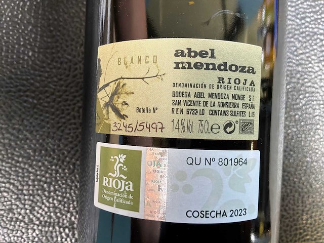 Abel mendoza 5v rioja witte wijn (2x) - afbeelding 3 van  3