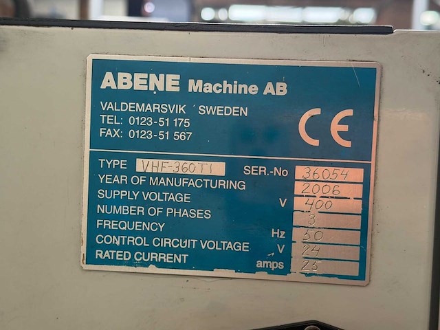 Abene - vhf360ti - cnc milling machine - 2006 - afbeelding 11 van  11