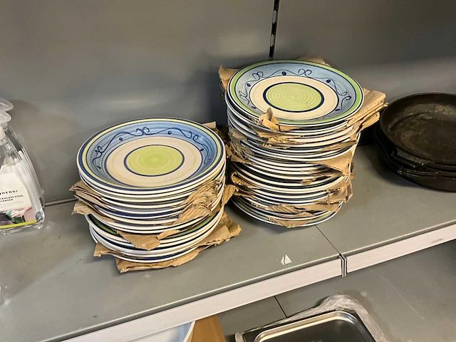 Abitare mediterraneo gekleurde dinerborden (37x) - afbeelding 5 van  6