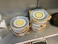 Abitare mediterraneo gekleurde dinerborden (37x) - afbeelding 6 van  6