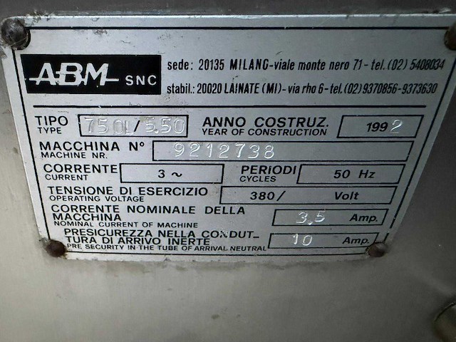 Abm - 750l - bevroren vleessnijmachine / slicer - afbeelding 5 van  5