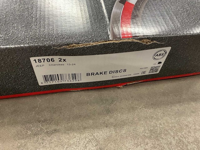 Abs jeep cherokee ‘13-‘24 18706 set á 2 stuks remschijven - afbeelding 2 van  2