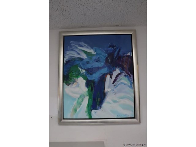 Abstract schilderij - 116x3x134cm - afbeelding 1 van  4