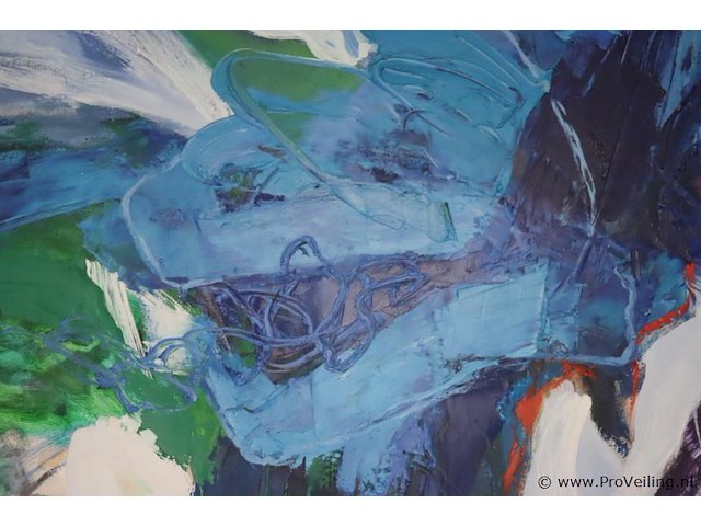 Abstract schilderij - 116x3x134cm - afbeelding 3 van  4