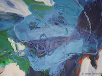 Abstract schilderij - 116x3x134cm - afbeelding 3 van  4