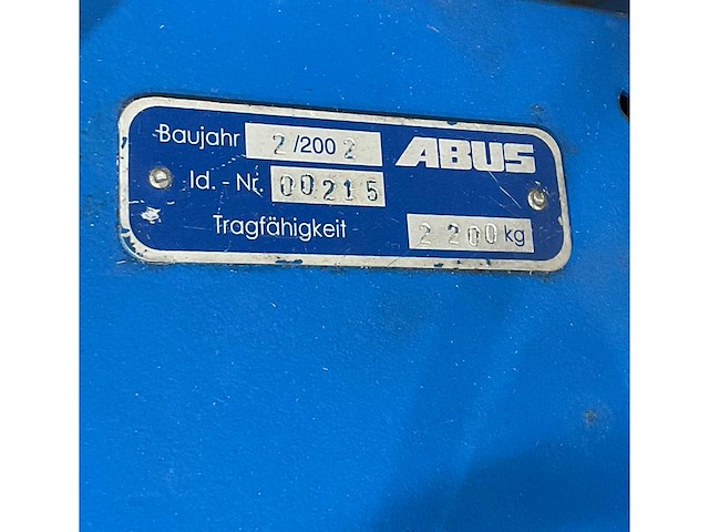 Abus - 2002 - elektrische takel 2000 kg - afbeelding 11 van  11