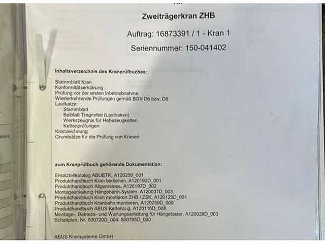Abus - 2019 - hb crane system - bovenloophalkraan - afbeelding 9 van  31