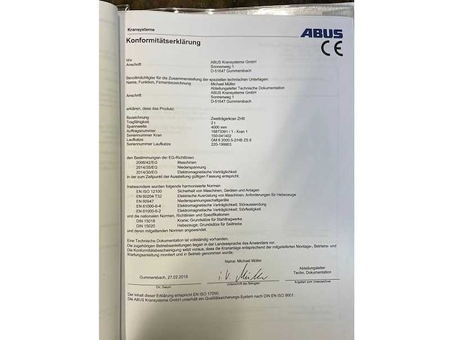 Abus - 2019 - hb crane system - bovenloophalkraan - afbeelding 11 van  31