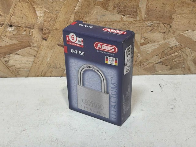 Abus hangslot 64ti/50 ka-6512- titalium (11x) - afbeelding 1 van  8