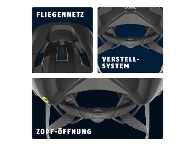 Abus macator mips racefiets helm zwart m - afbeelding 2 van  6