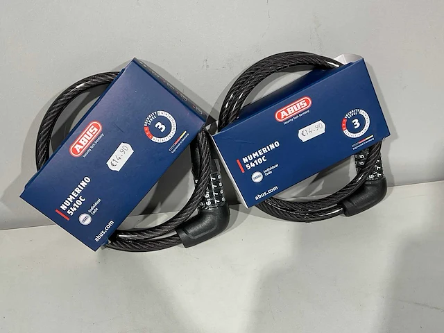 Abus numerino 5410c fietsslot (2x) - afbeelding 1 van  1