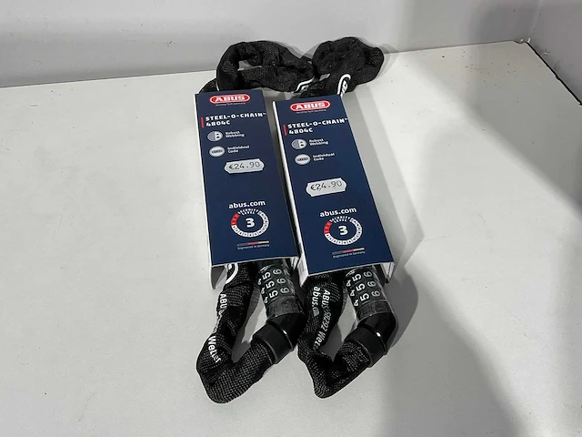 Abus steel-o-chain 4804c fietsslot (2x) - afbeelding 1 van  1