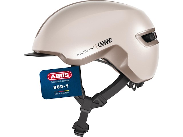 Abus urbanhelm hudy magnetisch oplaadbaar led achterlicht & magneetsluiting beige s - afbeelding 1 van  6