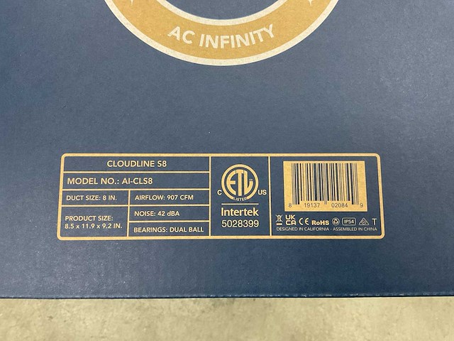 Ac infinity cloudline s8 buisventilator - afbeelding 3 van  3
