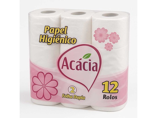 Acácia - toiletpapier 2-laags folha dupla - papierrol (432x) - afbeelding 1 van  6