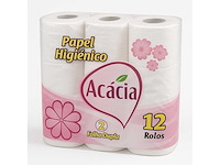 Acácia - toiletpapier 2-laags folha dupla - papierrol (432x) - afbeelding 1 van  6