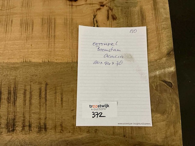 Acacia boomstam eetkamertafel 180cm - afbeelding 4 van  4