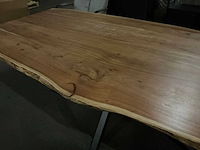 Acacia boomstam eetkamertafel 210cm - afbeelding 4 van  5