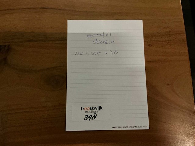 Acacia boomstam eetkamertafel 210cm - afbeelding 5 van  5