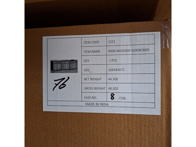 Acaciahouten dressoir meubel, 2025 - afbeelding 2 van  3