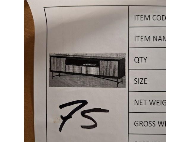 Acaciahouten tv meubel, 2025 - afbeelding 2 van  4