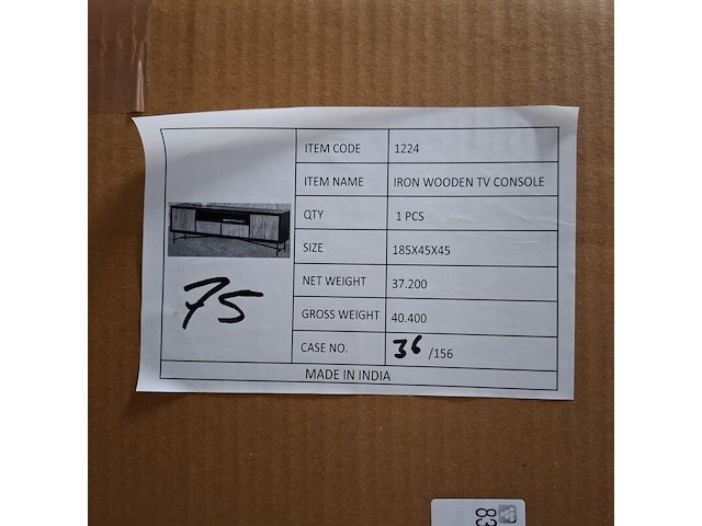 Acaciahouten tv meubel, 2025 - afbeelding 3 van  4