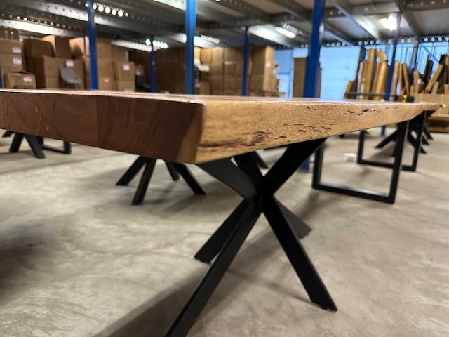 Acasia 220x110 life edge 4 cm dik blad met spinpoot - afbeelding 2 van  4