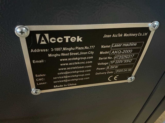 Acctek akq-2000 lasermachine - afbeelding 10 van  18