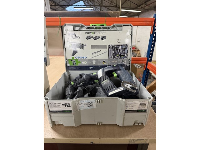 Accu bandschroefmachine in systainer festool, dwc 18-2500 li-basic - afbeelding 1 van  8