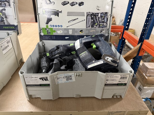 Accu bandschroefmachine in systainer festool, dwc 18-2500 li-basic - afbeelding 2 van  8