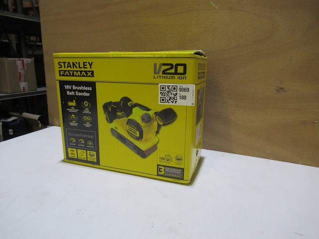 Accu bandschuurmachine 18v (body) stanley fatmax, sfmcw223b-xj - afbeelding 1 van  1