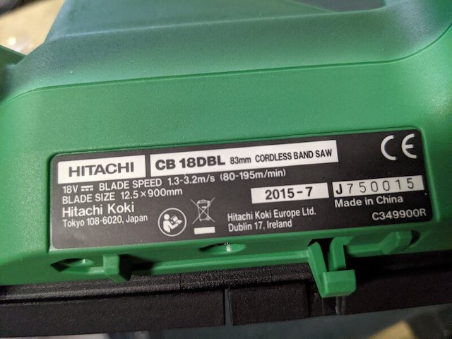 Accu bandzaag, hitachi, cb18dbl - afbeelding 5 van  5